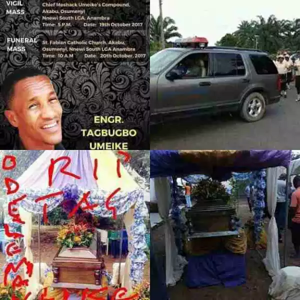 Photos From The Burial Of Davido’s Friend,Tagbo In Anambra